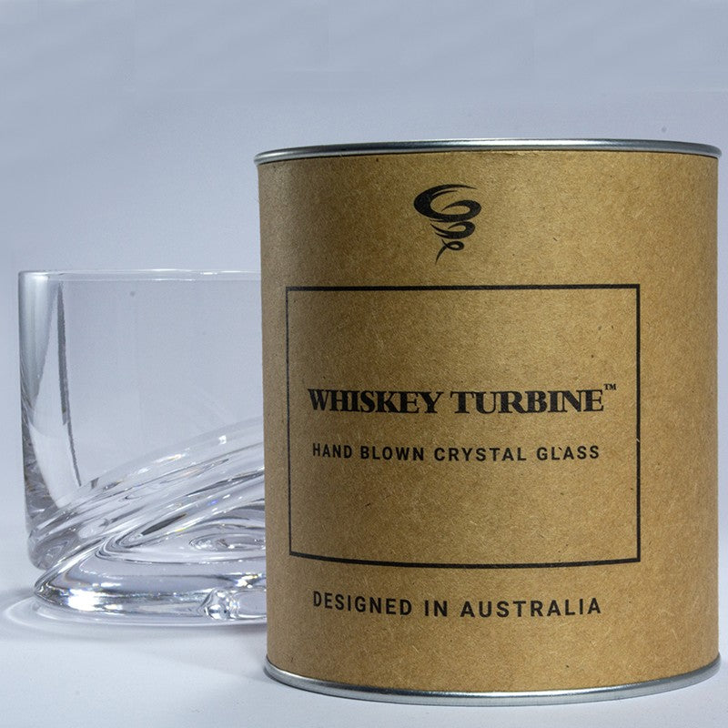 Hand Blown Whiskey Cup with Embedded Gold Bullet - Turbo Theme
